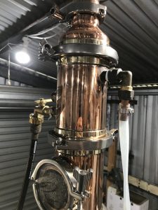 copper boiler, copper still, whisky still, distillation, copper condenser, condenser, copper dephlegmator, dephlegmator