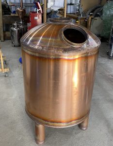copper boiler, copper still, distillation, whisky still, pot still, copper pot still, gin still